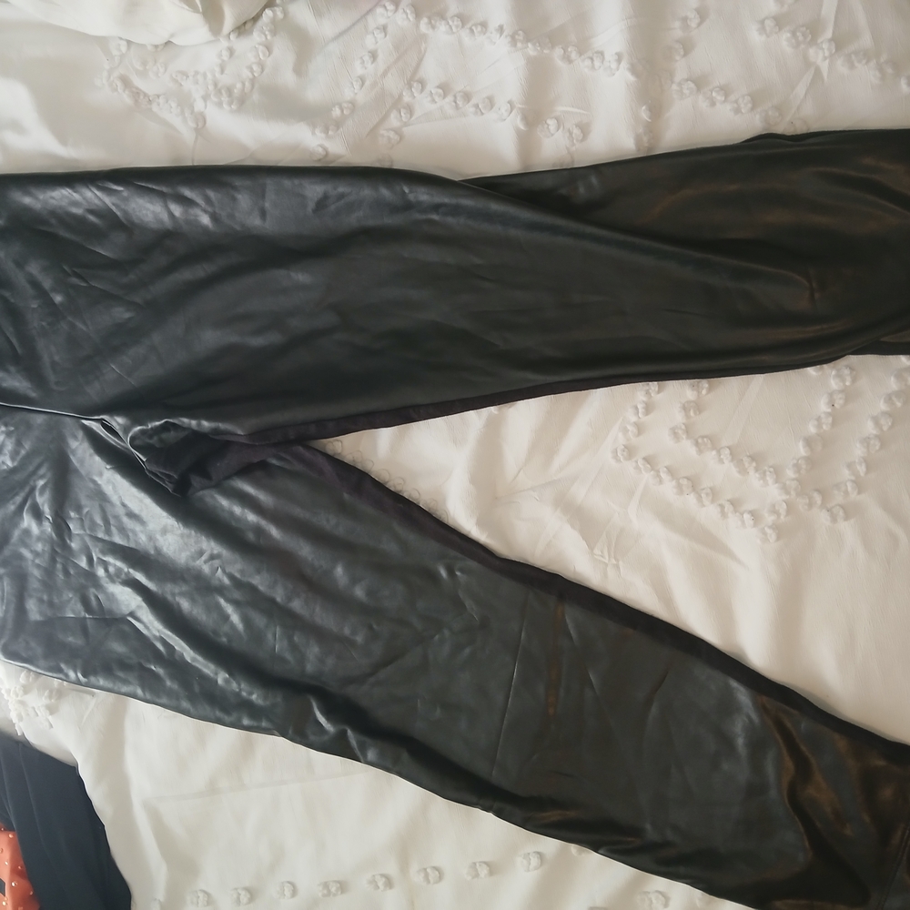 Black Faux Leather Pants